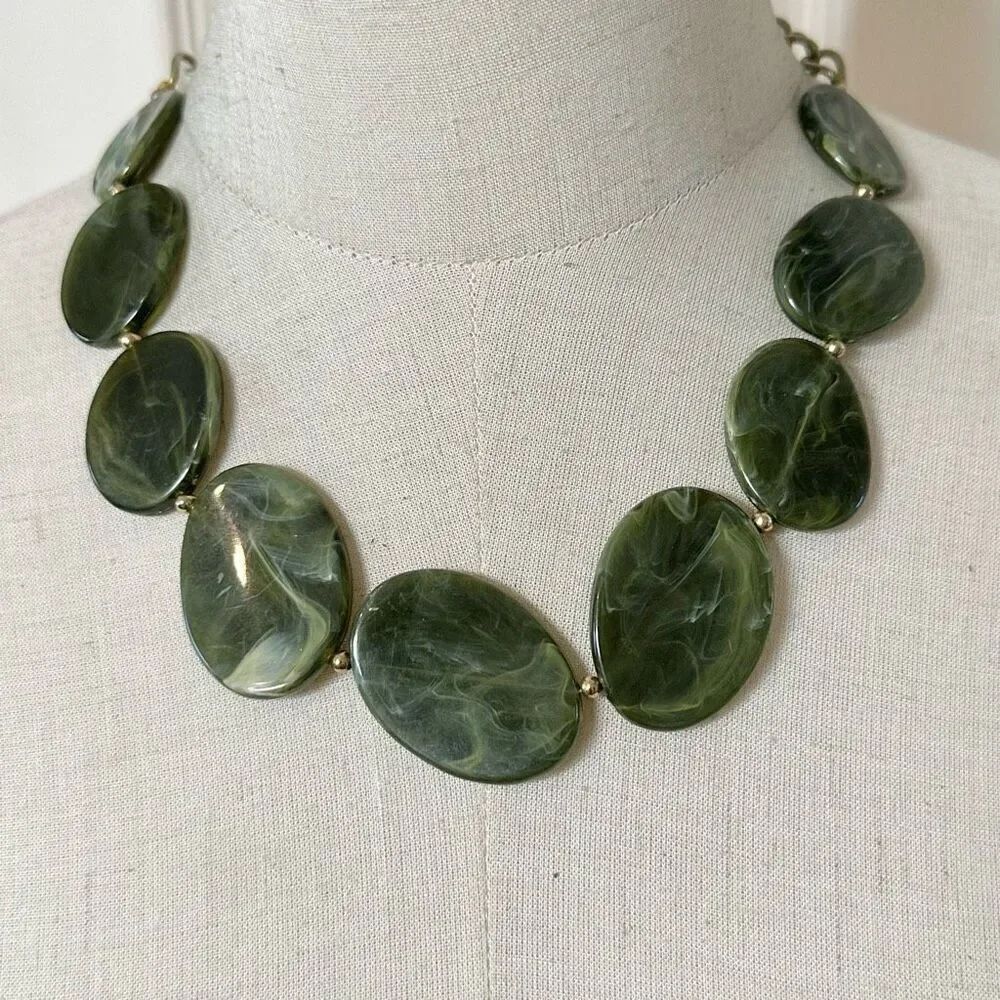 Green beaded necklace